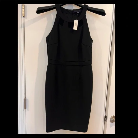 banana republic little black dress Banana Republic Black Sleeveless V Neck Elastic Waist Day Dress Size 2